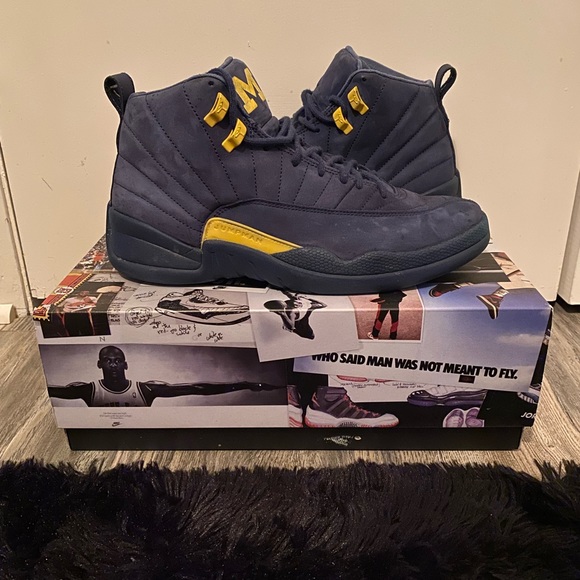 Air Jordan 12 Retro Michigan Size 10 Men/ Used/ Ready To Ship